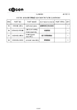 Предварительный просмотр 134 страницы Cosen V2026NC Instruction Manual