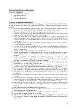 Preview for 10 page of Cosi 5980900 User And Installation Instructions Manual