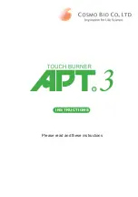 Cosmo Bio Touch Burner APT 3 Instructions Manual preview