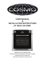 Cosmo C51EIX User'S Manual & Installation Instructions предпросмотр