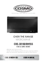 Cosmo COS-3016ORM1SS Use & Care Manual предпросмотр