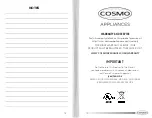 Предварительный просмотр 10 страницы Cosmo COS-BIM22SSB User Manual