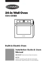 Preview for 1 page of Cosmo COS-C51EIX Installation Manual & User Manual