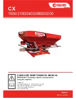 Предварительный просмотр 1 страницы Cosmo CX 1500 User And Maintenance Manual