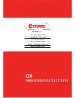 Предварительный просмотр 176 страницы Cosmo CX 1500 User And Maintenance Manual