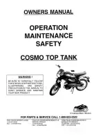 Cosmo TOP TANK 50CC Owner'S Manual предпросмотр