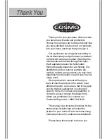 Предварительный просмотр 2 страницы Cosmo UC30P Installation Manual & User Manual