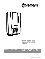 COSMOGAS MYDENS Installation, Use And Maintenance Manual предпросмотр