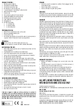 Предварительный просмотр 2 страницы Cosmopolitan COHD06 Instruction Manual