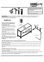 Preview for 21 page of Cosmopolitan COSMOLiving 3640013COMCLUK Assembly Instructions Manual