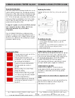 Предварительный просмотр 2 страницы Cosmos Alcohol Tester CA2020 Operating Instructions