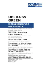 Costan OPERA SV GREEN User Instructions preview