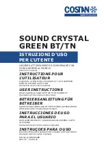 Costan SOUND CRYSTAL GREEN BT/TN User Instructions предпросмотр