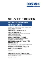 Preview for 1 page of Costan VELVET FROZEN User Instructions