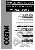 Preview for 1 page of Costan WHALE 1000 G User Instructions