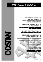 Costan WHALE 1800 G HG400 User Instructions preview