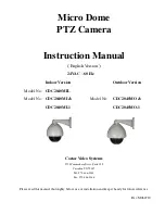 Preview for 1 page of Costar Video Systems CDC2040MI Instruction Manual