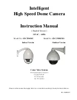 Preview for 1 page of Costar Video Systems CDC2500MI Instruction Manual