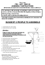 Предварительный просмотр 1 страницы Costco 1900120 Assembly Instructions Manual