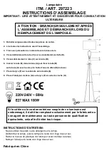 Preview for 2 page of Costco 297223 Assembly Instructions