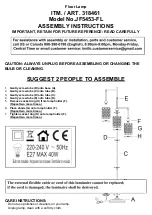 Preview for 1 page of Costco JF5453-FL Assembly Instructions