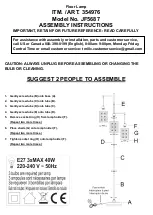 Preview for 2 page of Costco JF5687 Assembly Instructions Manual