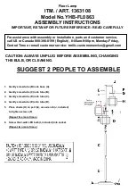 Preview for 2 page of Costco YHB-FL0863 Assembly Instructions Manual