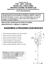 Предварительный просмотр 6 страницы Costco YHB-FL0863 Assembly Instructions Manual