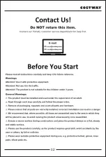 Preview for 2 page of Costway 01472896 User Manual