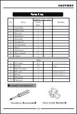 Preview for 4 page of Costway 01472896 User Manual