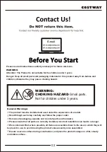 Preview for 2 page of Costway 23481956 User Manual
