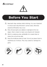 Preview for 2 page of Costway Acacia HW66353 User Manual