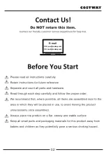 Preview for 2 page of Costway HU10048 User Manual