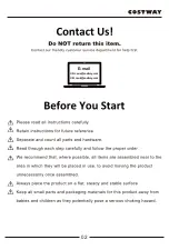 Preview for 3 page of Costway HU10061 User Manual
