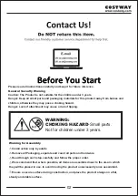 Preview for 2 page of Costway HW64630 User Manual