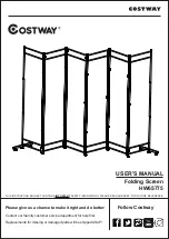 Costway HW65775 User Manual preview