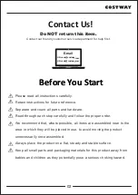 Preview for 2 page of Costway HW65775 User Manual