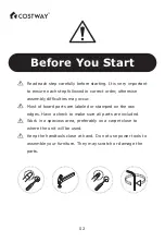 Preview for 2 page of Costway HW68962 User Manual