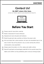 Предварительный просмотр 2 страницы Costway SP0603 User Manual