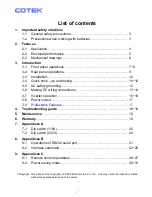 Preview for 2 page of Cotek S1500-112 User Manual