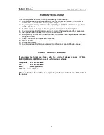 Preview for 6 page of Cotell CT602A(1S) User Manual