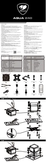 Предварительный просмотр 1 страницы COUGAR AQUA 240 Quick Start Manual