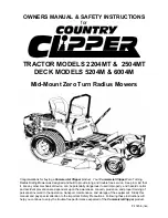 Предварительный просмотр 1 страницы Country Clipper 2204MT Owner'S Manual & Safety Instructions