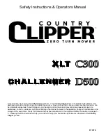 Предварительный просмотр 1 страницы Country Clipper challenger D500 Operator'S Manual