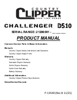 Предварительный просмотр 1 страницы Country Clipper CHALLENGER D510 Product Manual