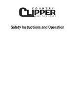 Предварительный просмотр 3 страницы Country Clipper CHALLENGER D510 Product Manual