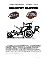 Preview for 1 page of Country Clipper Zeton Safety Instructions & Operator'S Manual