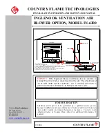 COUNTRY FLAME TECHNOLOGIES IN-6200 Installation, Operation And Maintenance Manual предпросмотр