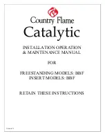 Предварительный просмотр 1 страницы Country Flame Catalytic BBF Series Installation, Operation & Maintenance Manual