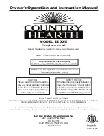 Country Hearth 2200IE Owner'S Operation And Instruction Manual preview